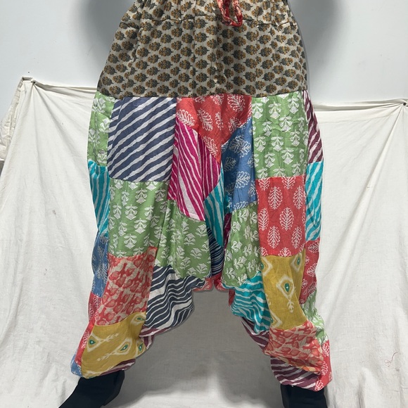 Unisex handmade boho hippie aladdin alibaba harem yoga pants one size women men - Picture 7 of 7